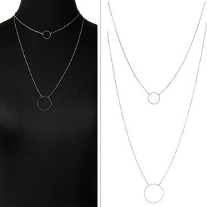 Panacea GoldTone Two Row Circle Chain Necklace